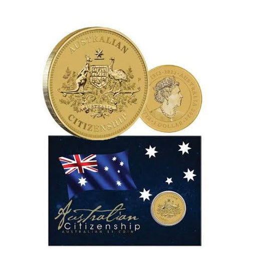 2024 $1 Australian Citizenship Brilliant Uncirculated Coin on card