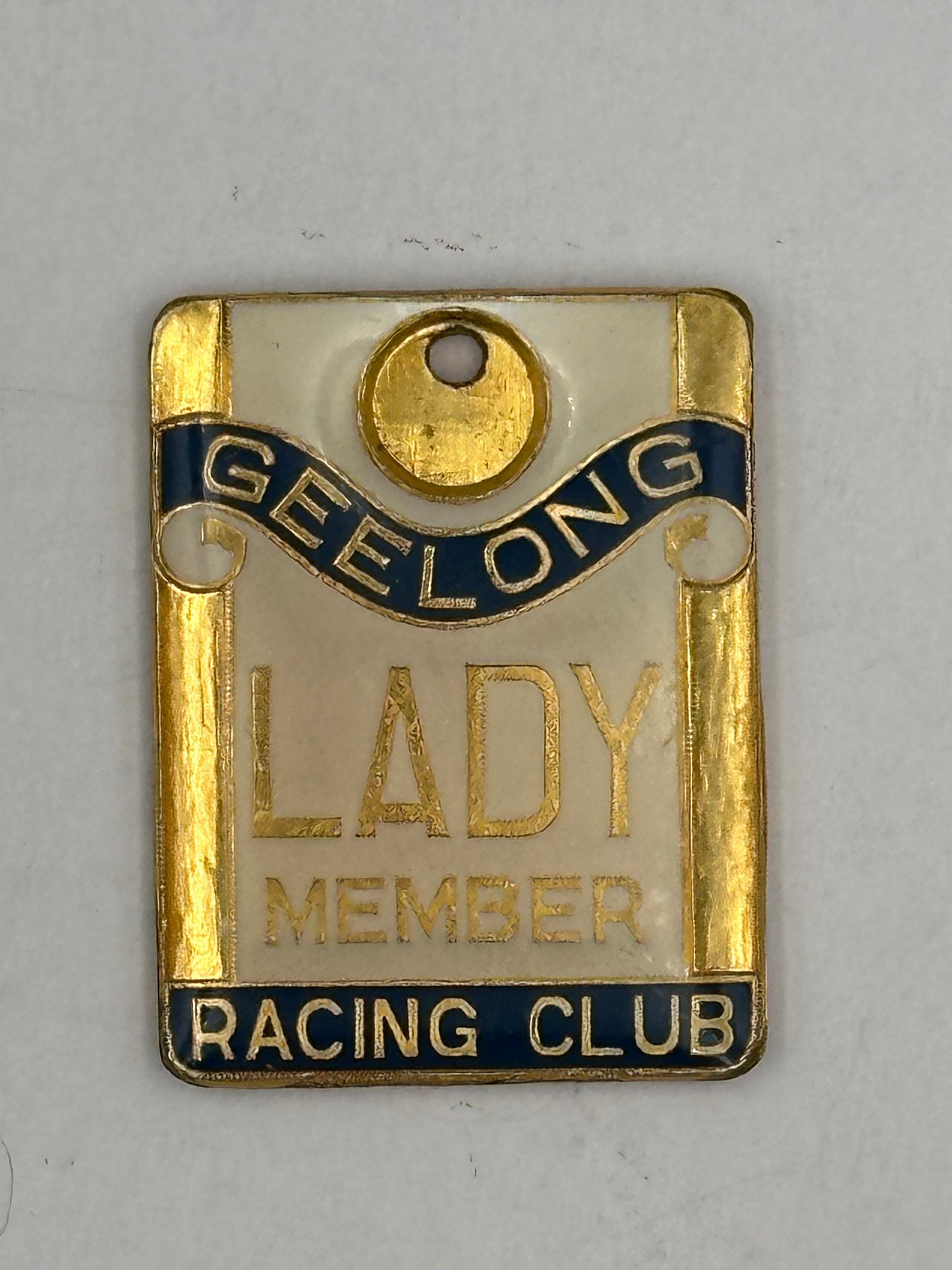 Vintage 1970-1971 Geelong Racing Club Lady Membership Enamel Badge