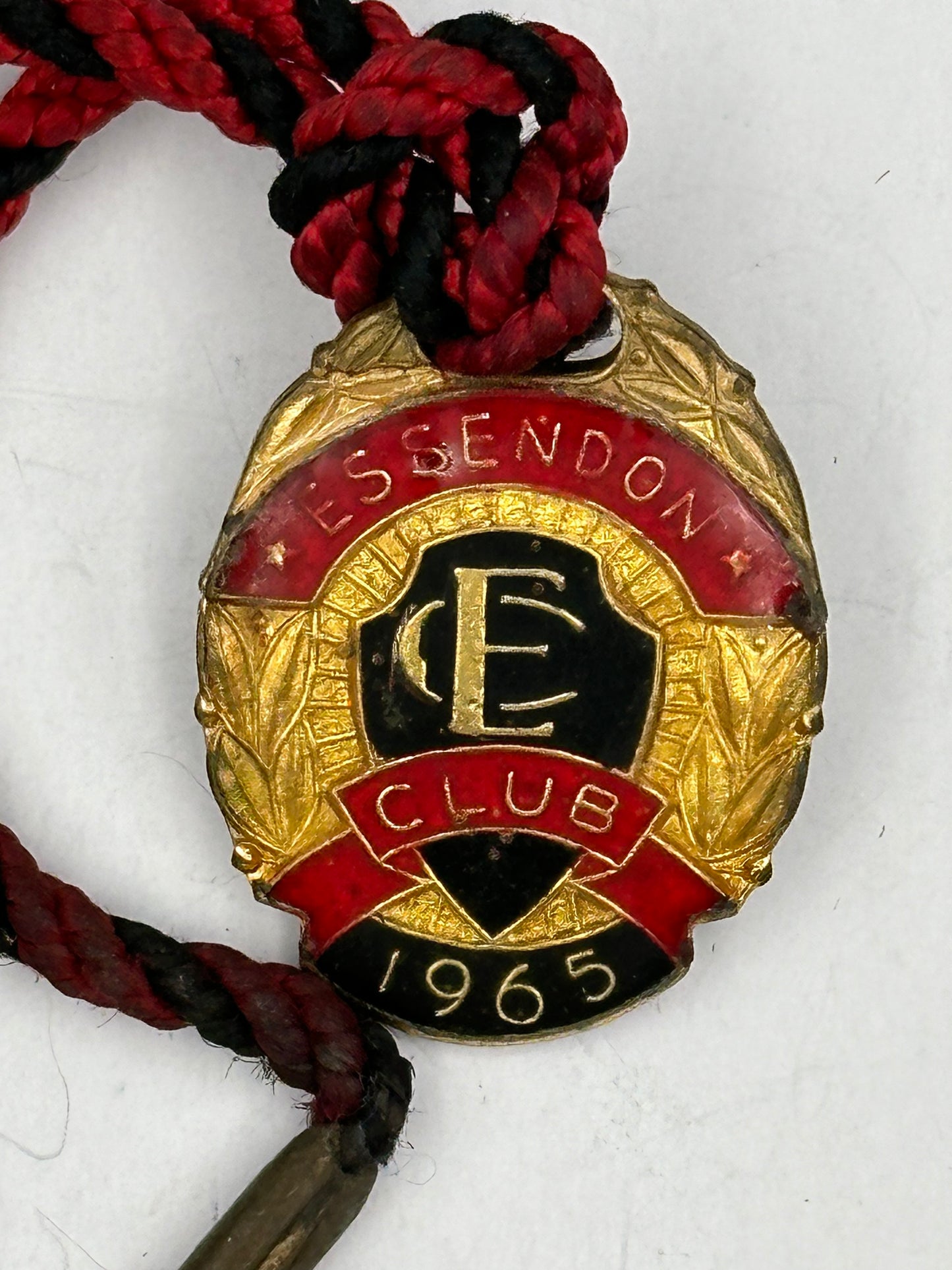 Vintage 1965 Essendon Club Enamel Football Membership Badge