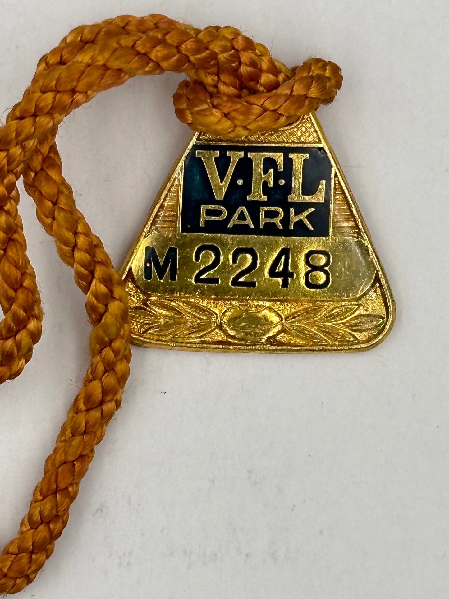 Vintage 1972 VFL Park Enamel and metal Medallion Badge