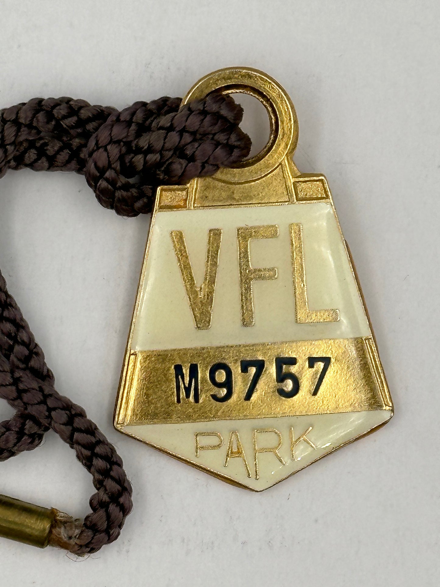 Vintage 1975 VFL Park Enamel and metal Membership Medallion Badge