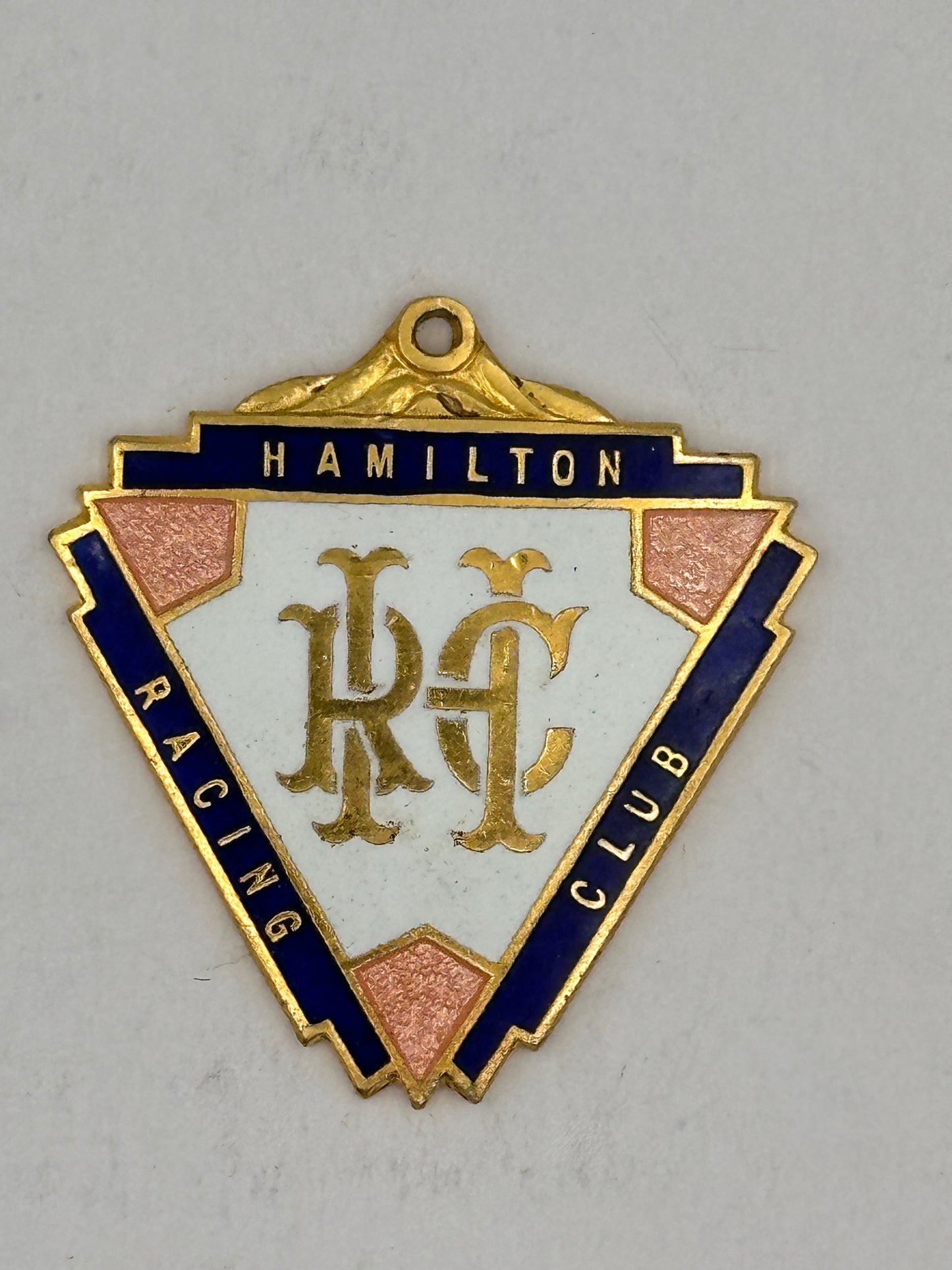 Vintage 1966-1967 Hamilton Racing Club Enamel Badge