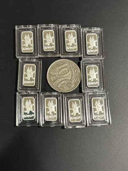 Mini Fractional Silver 1 gram Bar - Bingo