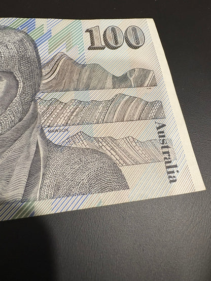 1990 $100 Circulated “Grey Nurse” Australian Paper note - ZEY 350589