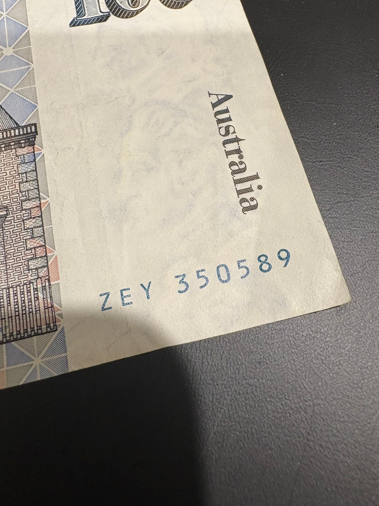 1990 $100 Circulated “Grey Nurse” Australian Paper note - ZEY 350589