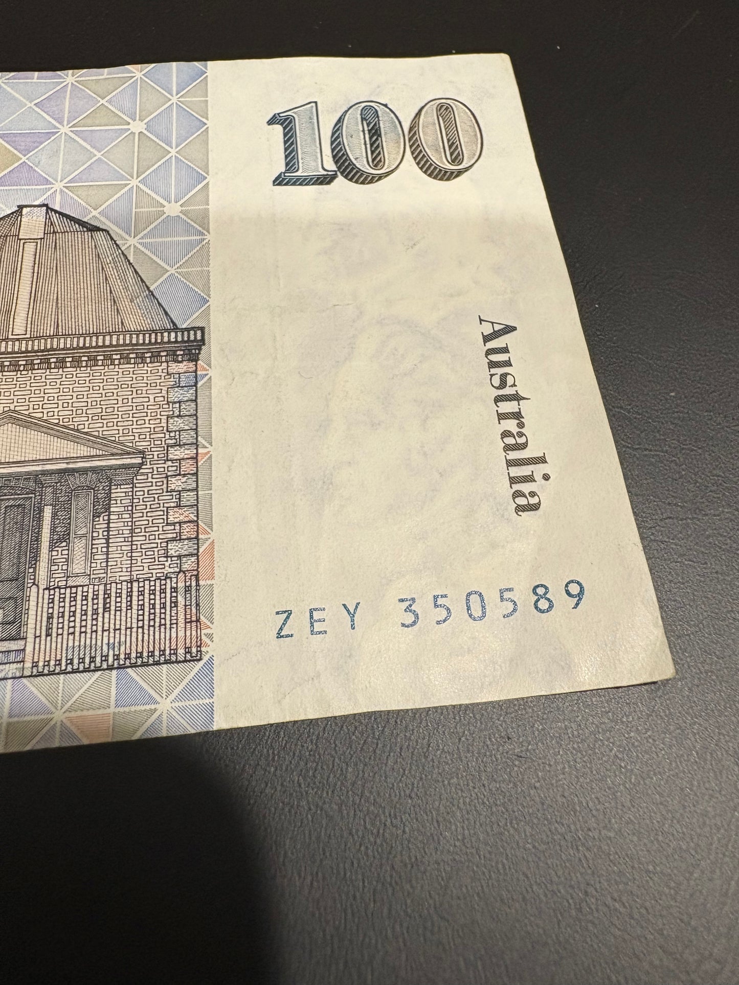 1990 $100 Circulated “Grey Nurse” Australian Paper note - ZEY 350589
