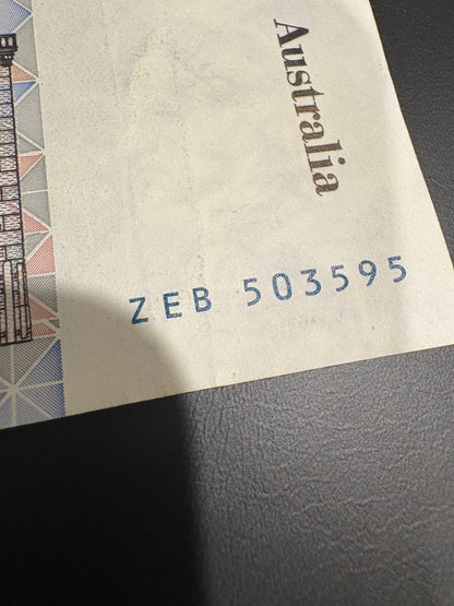 1985 $100 Circulated “Grey Nurse” Australian Paper note - ZEB 503595