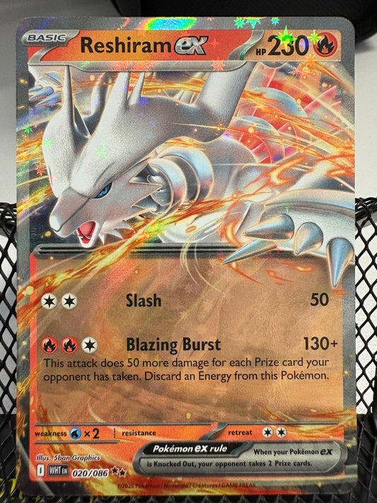 Reshiram EX 020/086 Ultra Rare White Flare Pokemon TCG