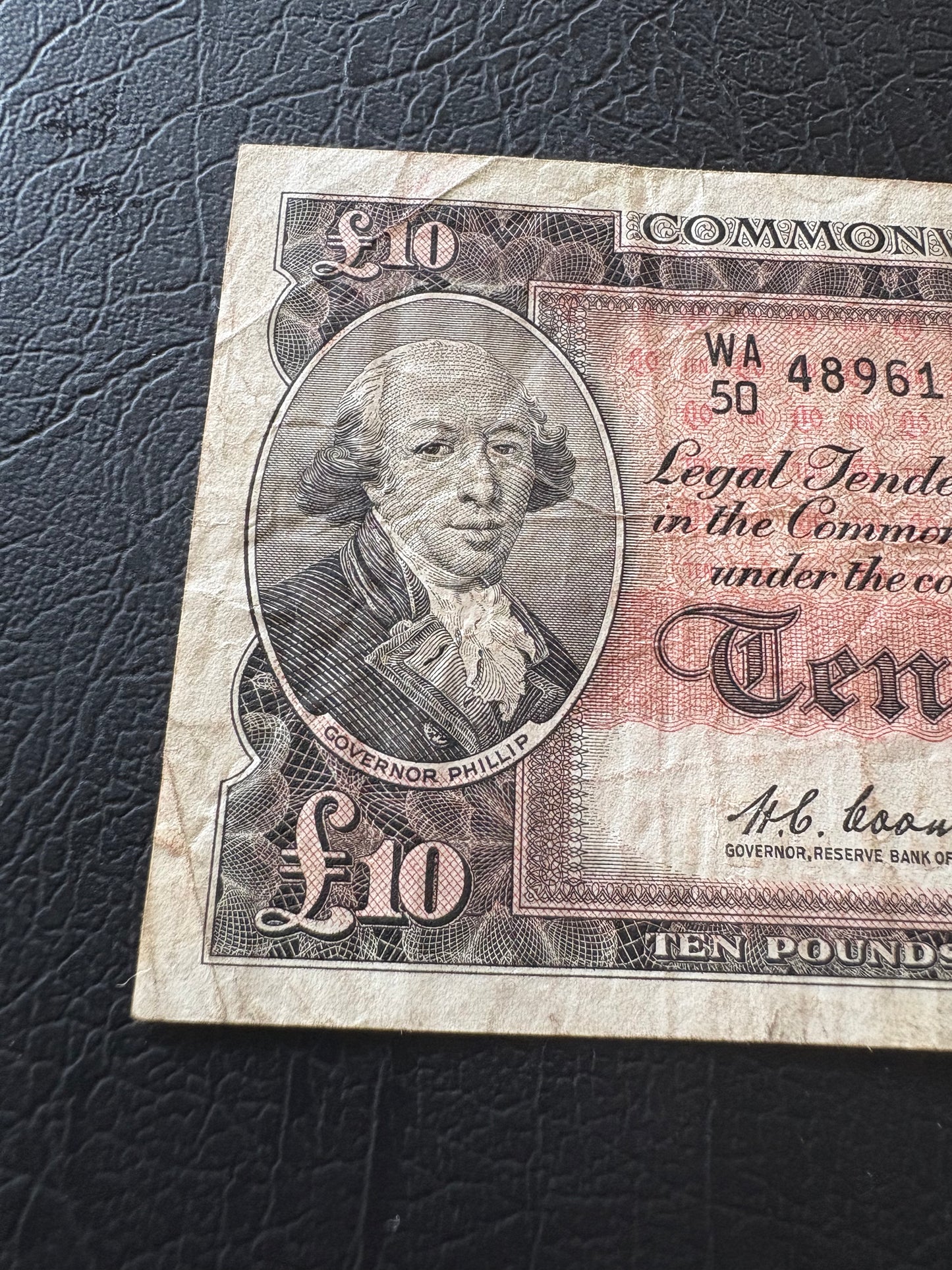 1960 Australian Ten Pounds Banknote - Coombs Wilson WA50 489613