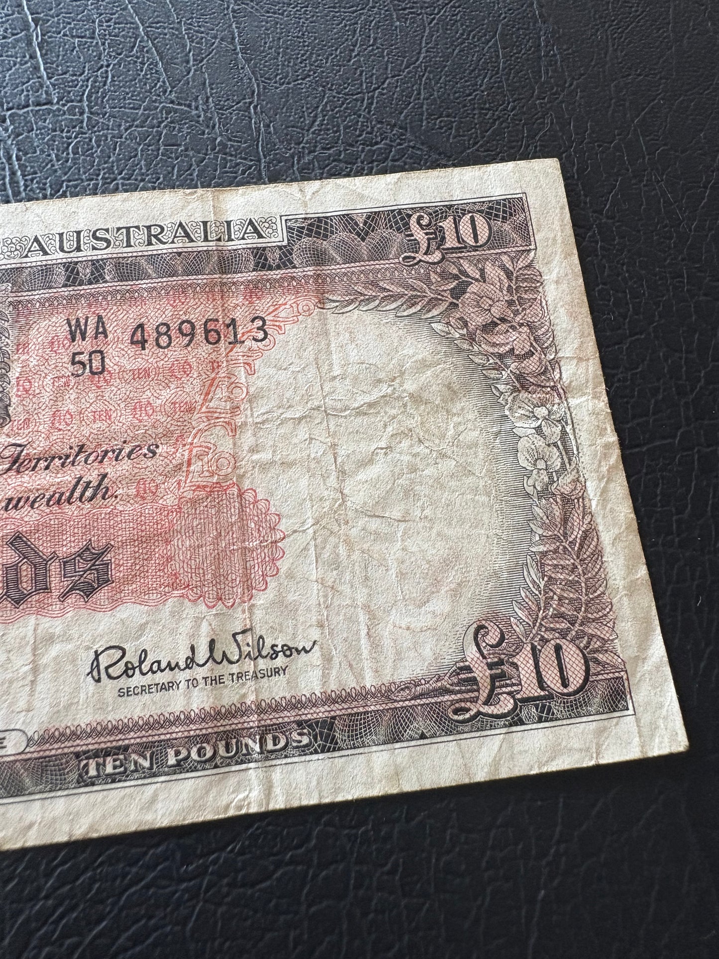 1960 Australian Ten Pounds Banknote - Coombs Wilson WA50 489613