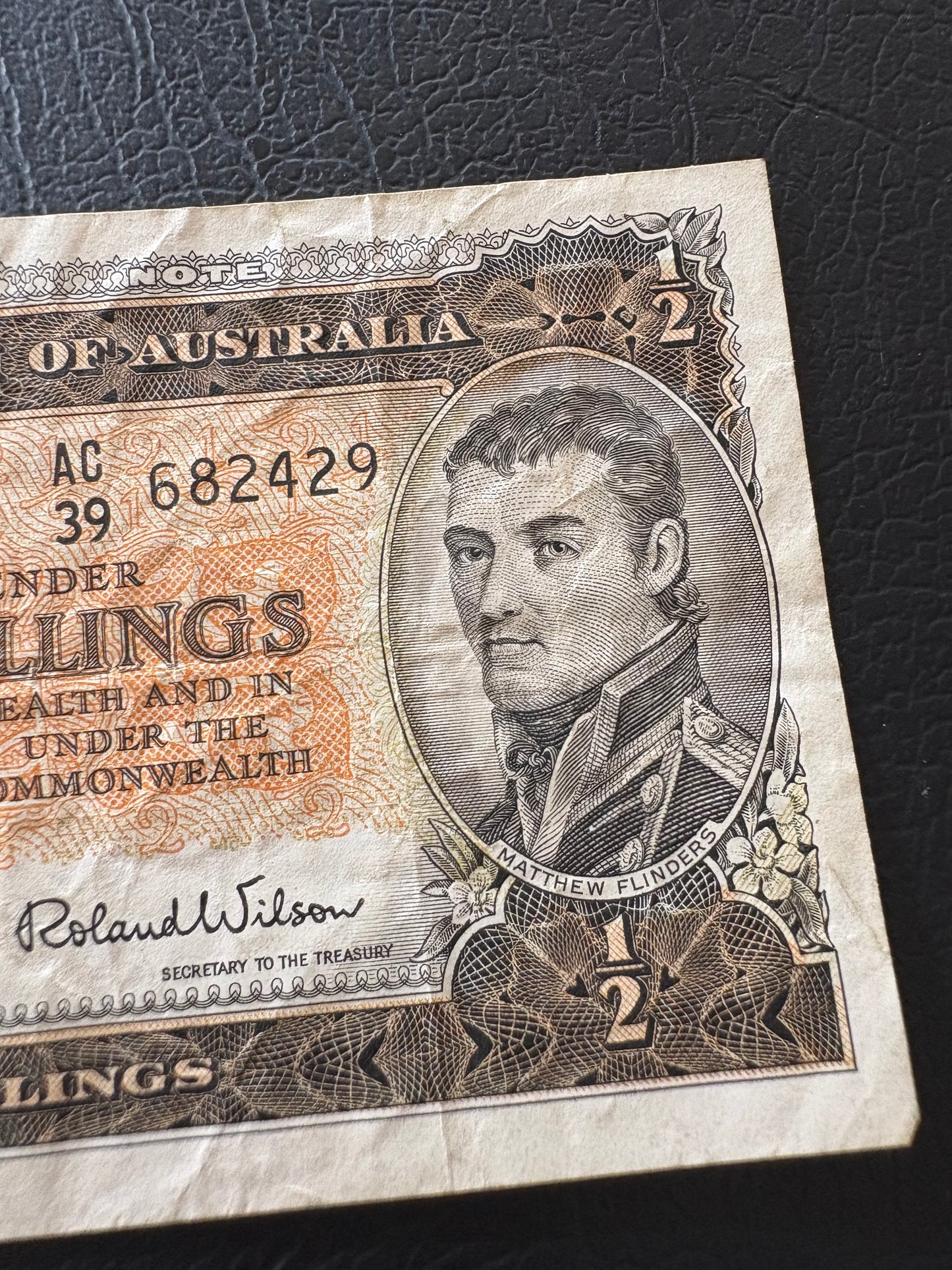 1954 Australian Ten Shillings Note - Coombs / Wilson - AC39 682429