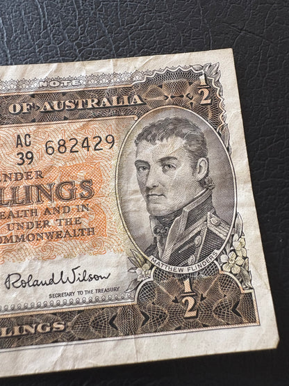 1954 Australian Ten Shillings Note - Coombs / Wilson - AC39 682429