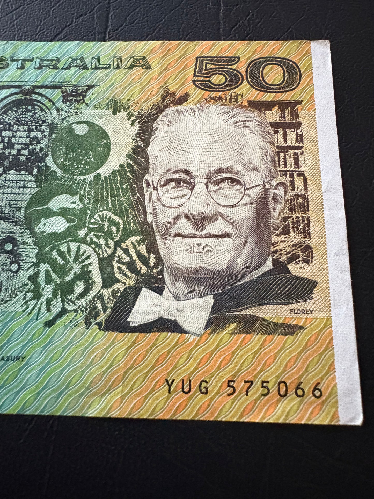 1985 $50 Australian Paper note - YUG 575066