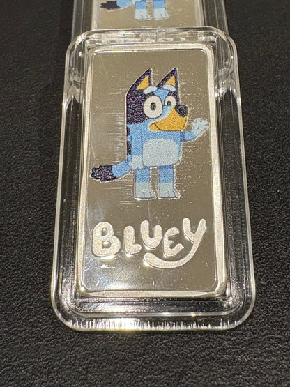 Bluey 5 gram Silver Coloured Rectangular Bar