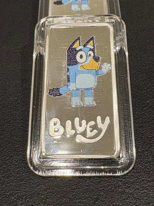 Bluey 5 gram Silver Coloured Rectangular Bar