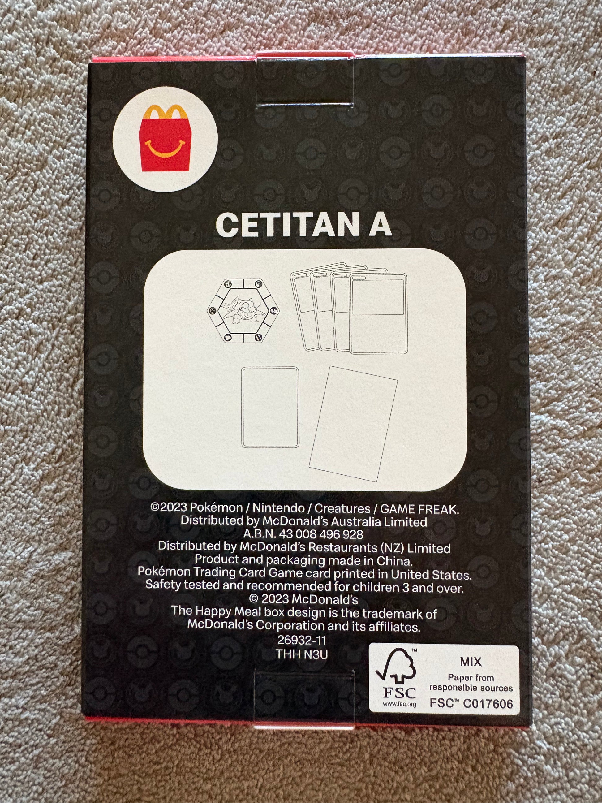 2023 Pokmon TCG - McDonalds Happy Meal Pack - Cetitan A - Unopened Pocket Treasures Coins and Collectables 2023 Pokmon TCG - McDonalds Happy Meal Pack - Cetitan A - Unopened Pocket Treasures Coins and Collectables