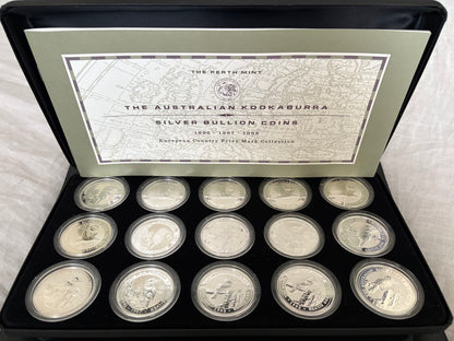 1996-1998 Australia Silver 15-Coin Set – European Country Privy Mark Collection
