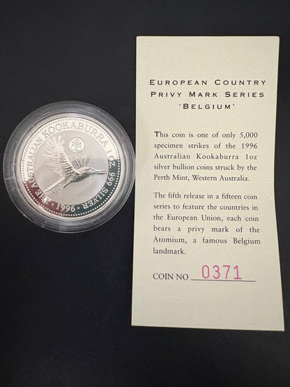 1996-1998 Australia Silver 15-Coin Set – European Country Privy Mark Collection