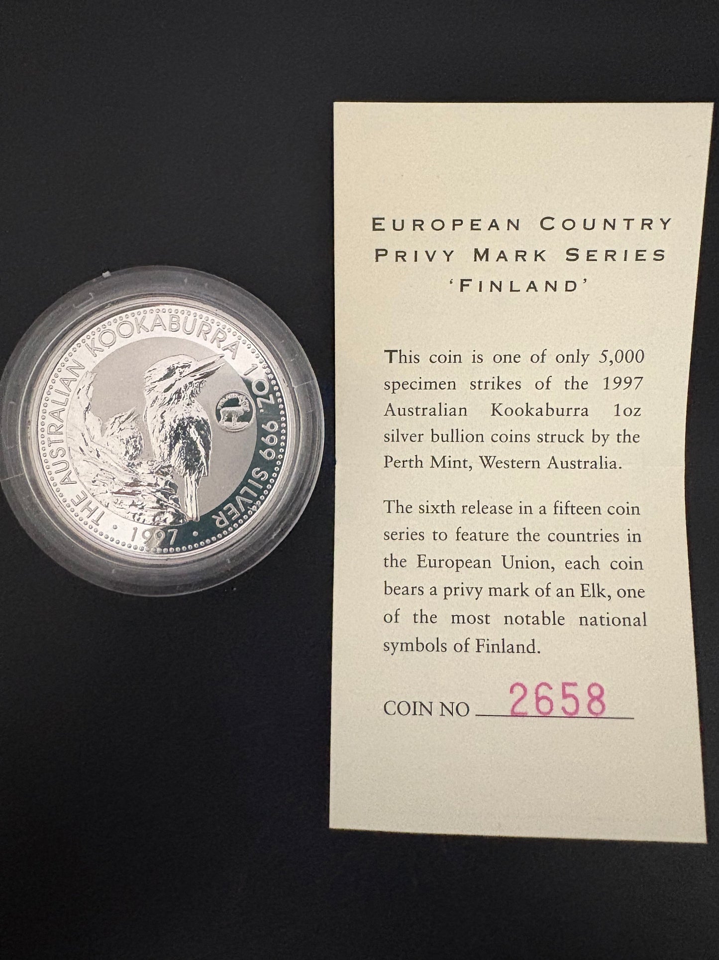 1996-1998 Australia Silver 15-Coin Set – European Country Privy Mark Collection