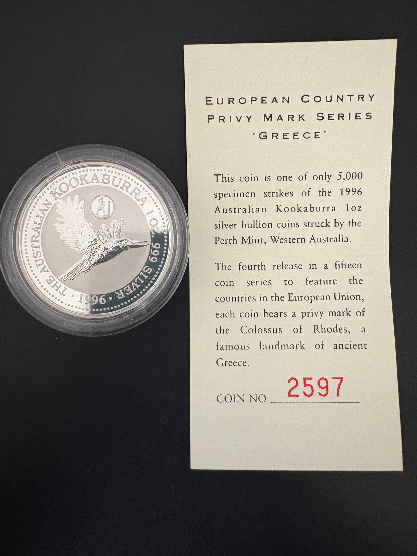 1996-1998 Australia Silver 15-Coin Set – European Country Privy Mark Collection