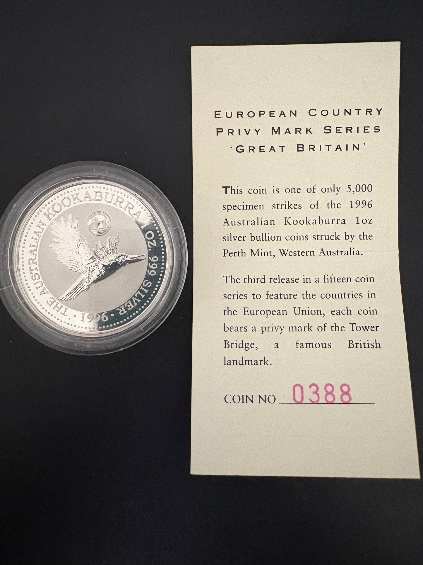 1996-1998 Australia Silver 15-Coin Set – European Country Privy Mark Collection