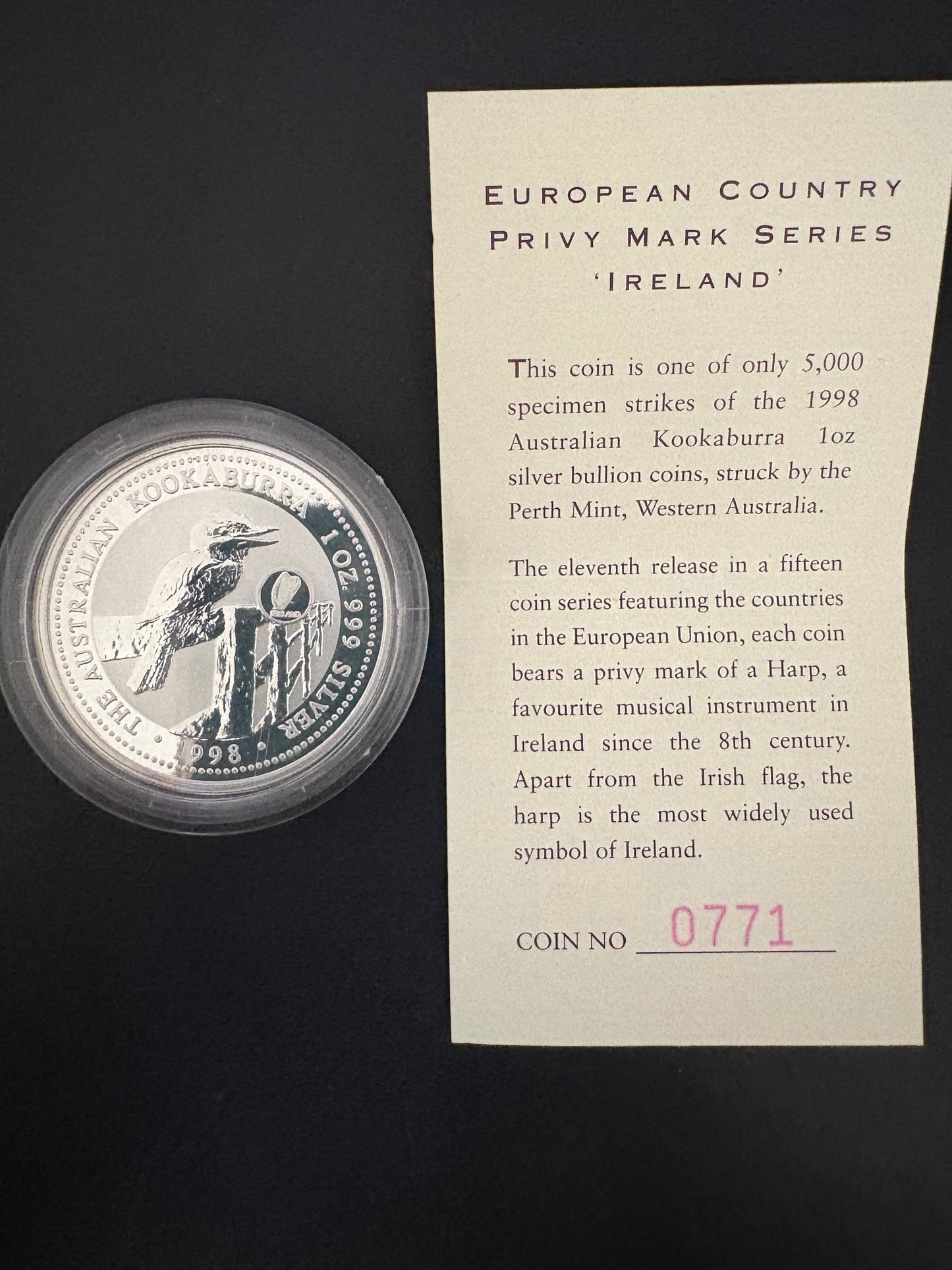 1996-1998 Australia Silver 15-Coin Set – European Country Privy Mark Collection