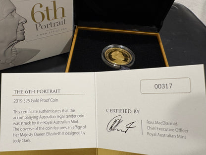 2019 “Double Header” $25 Gold Proof Coin – 1/4oz 99.99% Pure Gold