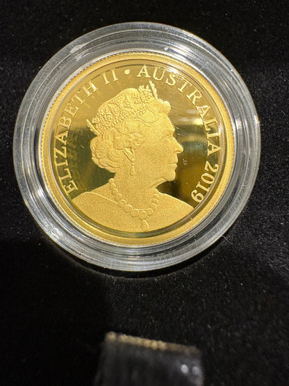 2019 “Double Header” $25 Gold Proof Coin – 1/4oz 99.99% Pure Gold