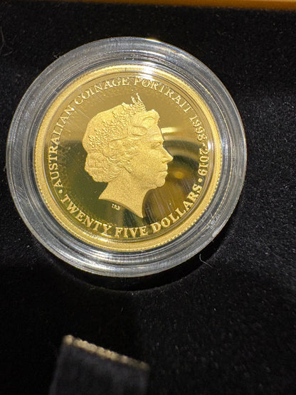 2019 “Double Header” $25 Gold Proof Coin – 1/4oz 99.99% Pure Gold