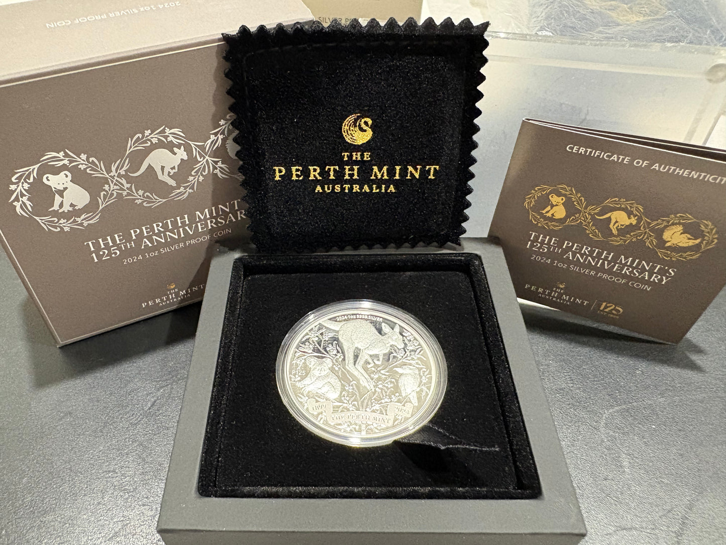 2024 Perth Mint 125th Anniversary – Iconic Australian Animals 1oz Fine Silver Coin