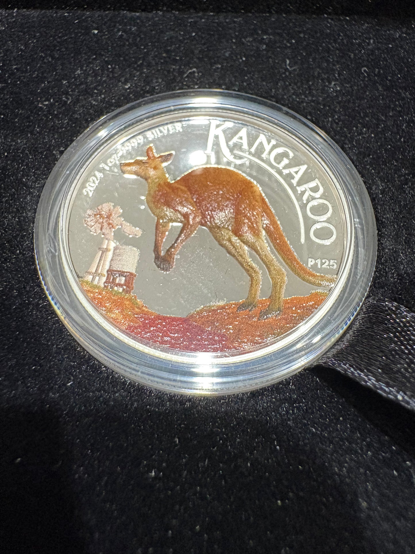2024 $1 Australian Kangaroo – 1oz Silver Proof High Relief Coloured Coin