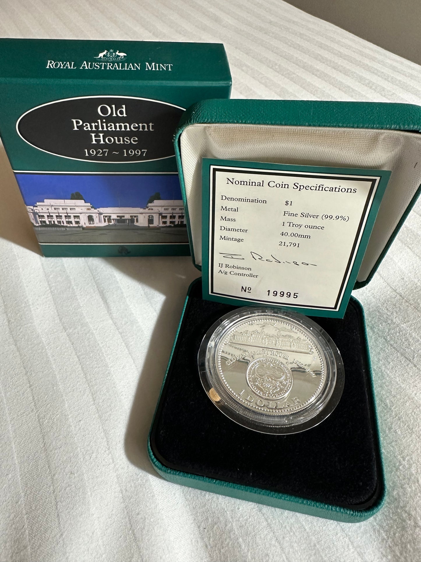 1997 $1 Old Parliament House Silver Proof Coin