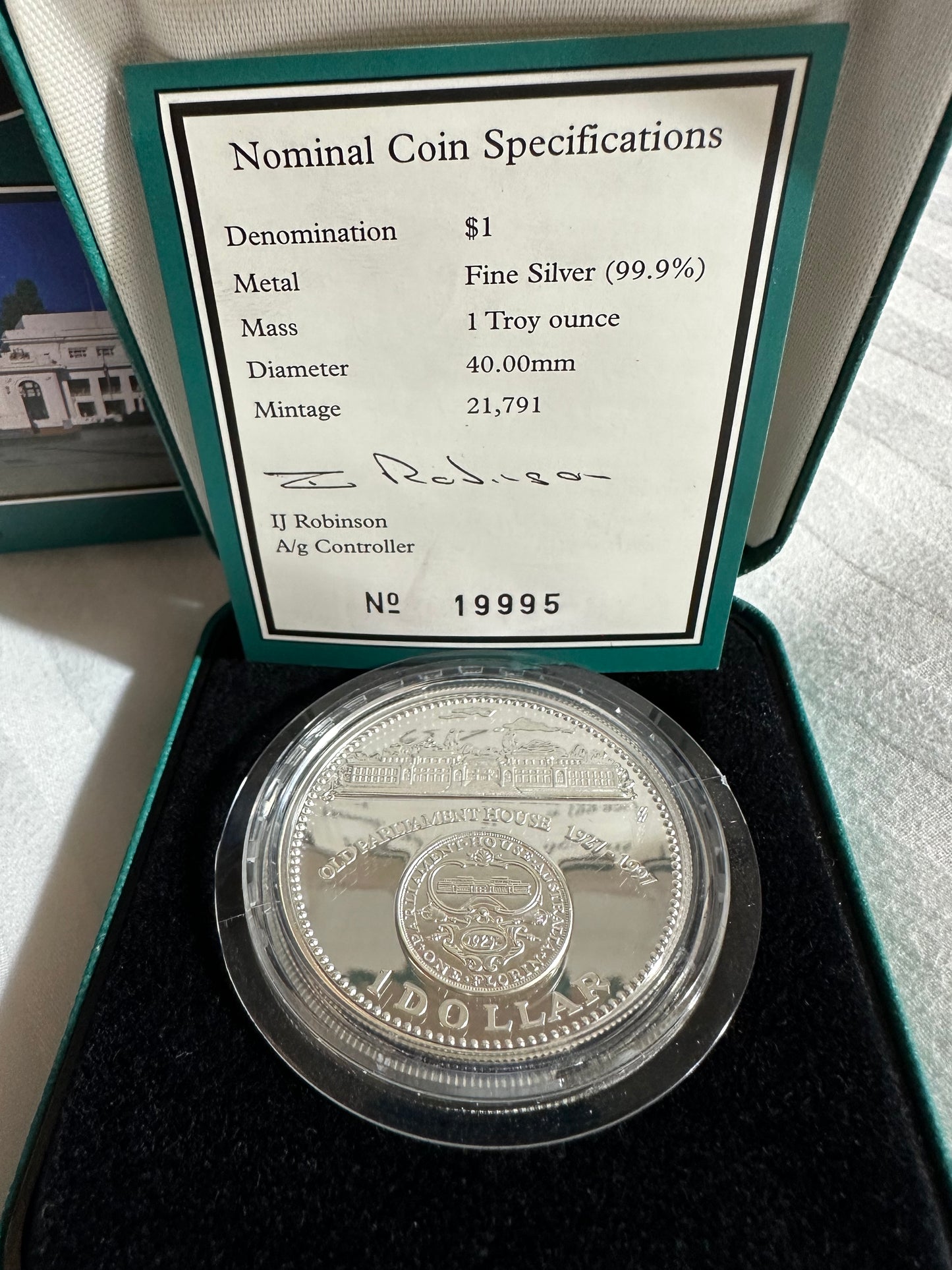 1997 $1 Old Parliament House Silver Proof Coin