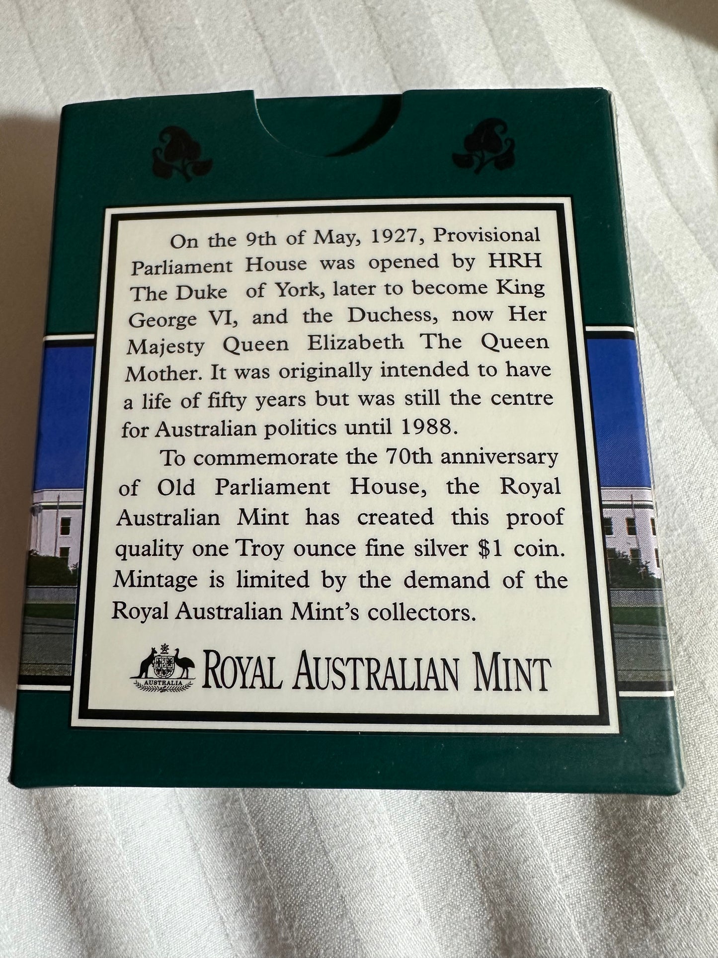 1997 $1 Old Parliament House Silver Proof Coin
