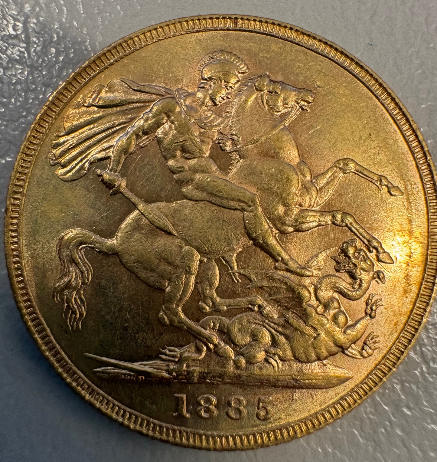 1885-M Australian Gold Sovereign – Melbourne Mint (Young Head Victoria)