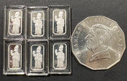 Mini Fractional Silver Bars – 1 Gram .999 Fine Silver (Homer Simpson Design)