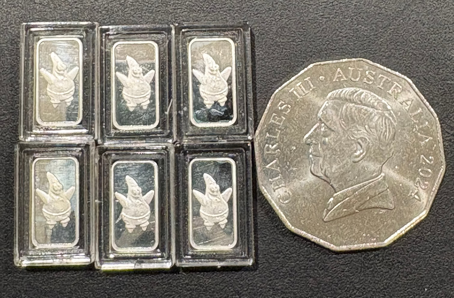 Mini Fractional Silver Bars – 1 Gram .999 Fine Silver (Patrick Star – SpongeBob SquarePants)