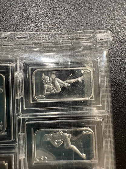 Mini Fractional Silver Bars – 5 × 1 Gram .999 Fine Silver (Poker Ladies Series)