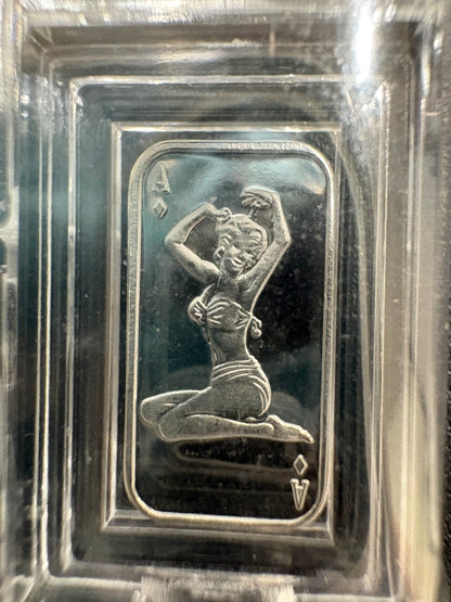 Mini Fractional Silver Bars – 5 × 1 Gram .999 Fine Silver (Poker Ladies Series)