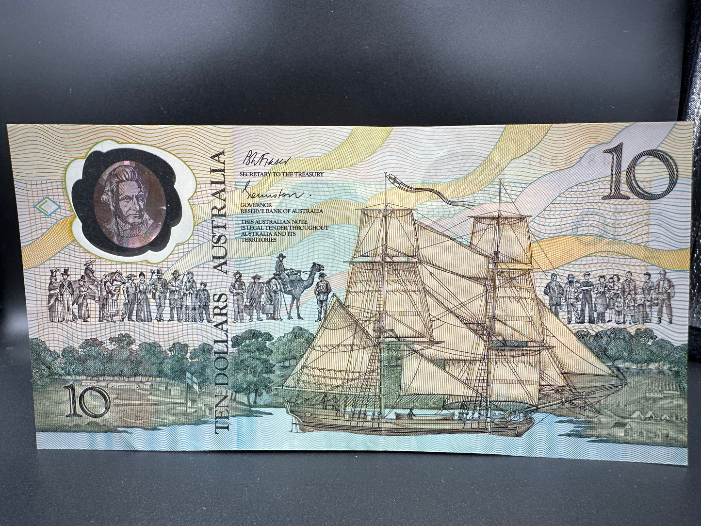 1988 $10 Australian Bicentenary Polymer Bank note - Reissue Normal Prefix - Johnston Fraser AB13818337