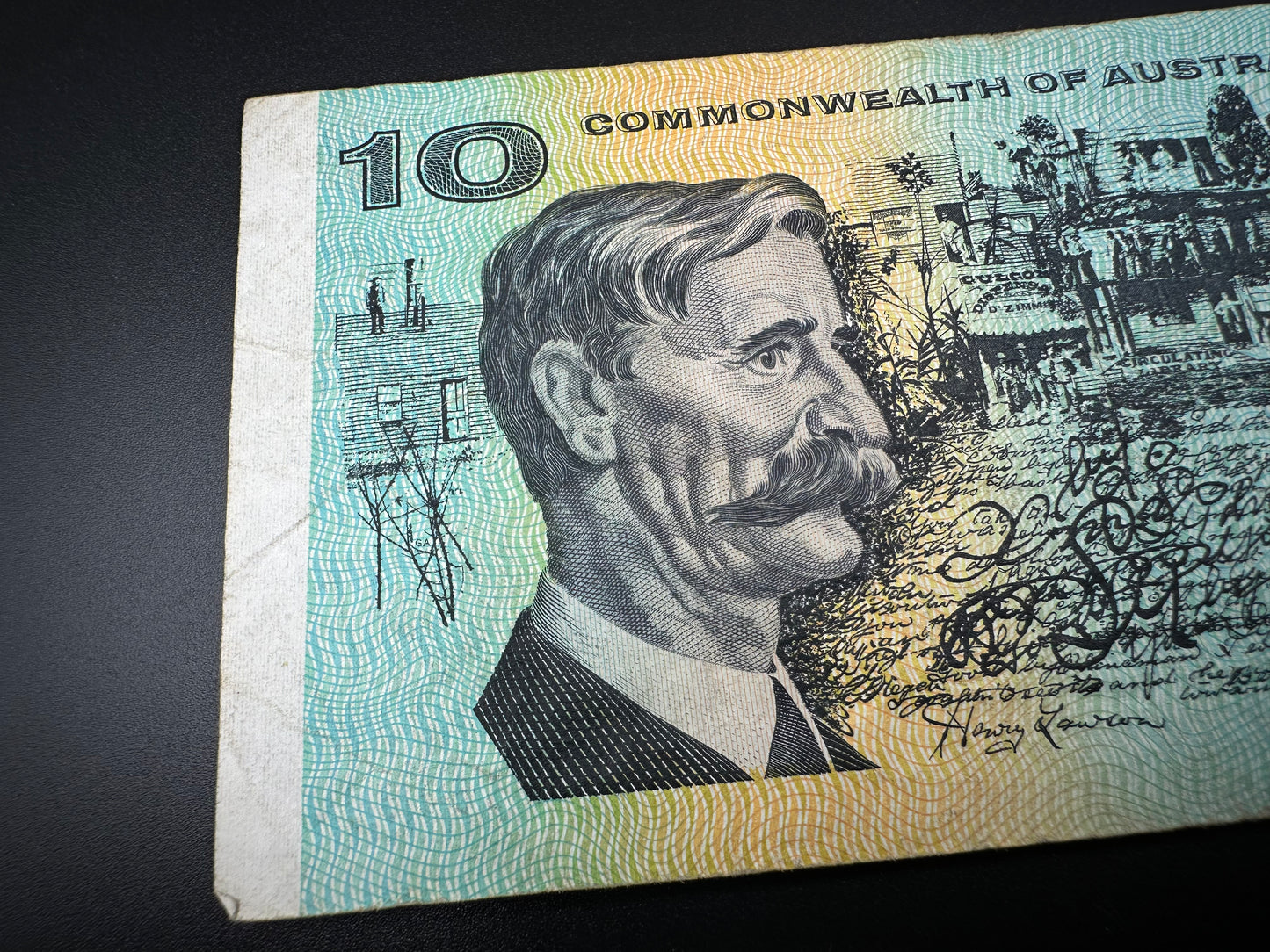 1968 $10 Australia Paper Bank note - General Prefix - Phillips Randall SQG361607