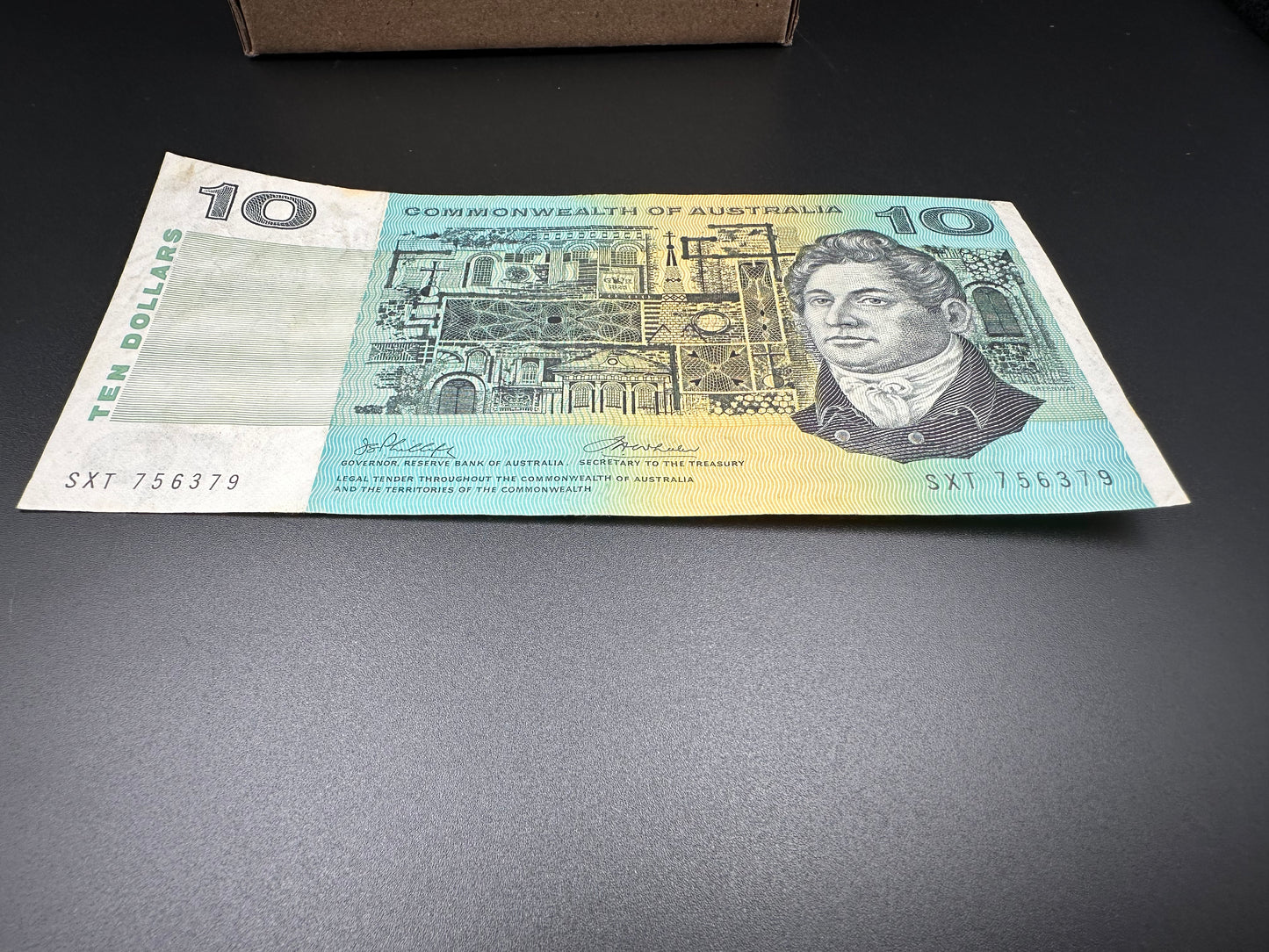 1972 $10 Australia Paper Banknote - Phillips Wheeler SXT 756379