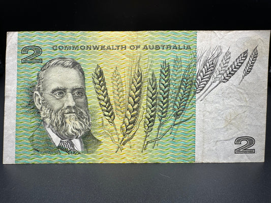 1966 $2 Australia Paper note - General Prefix - Coombs Wilson FBT434758