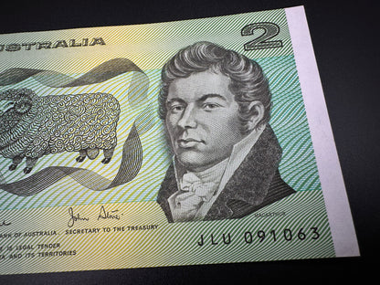 1979 $2 Australia Paper note - General Prefix - Knight Stone JLU091063