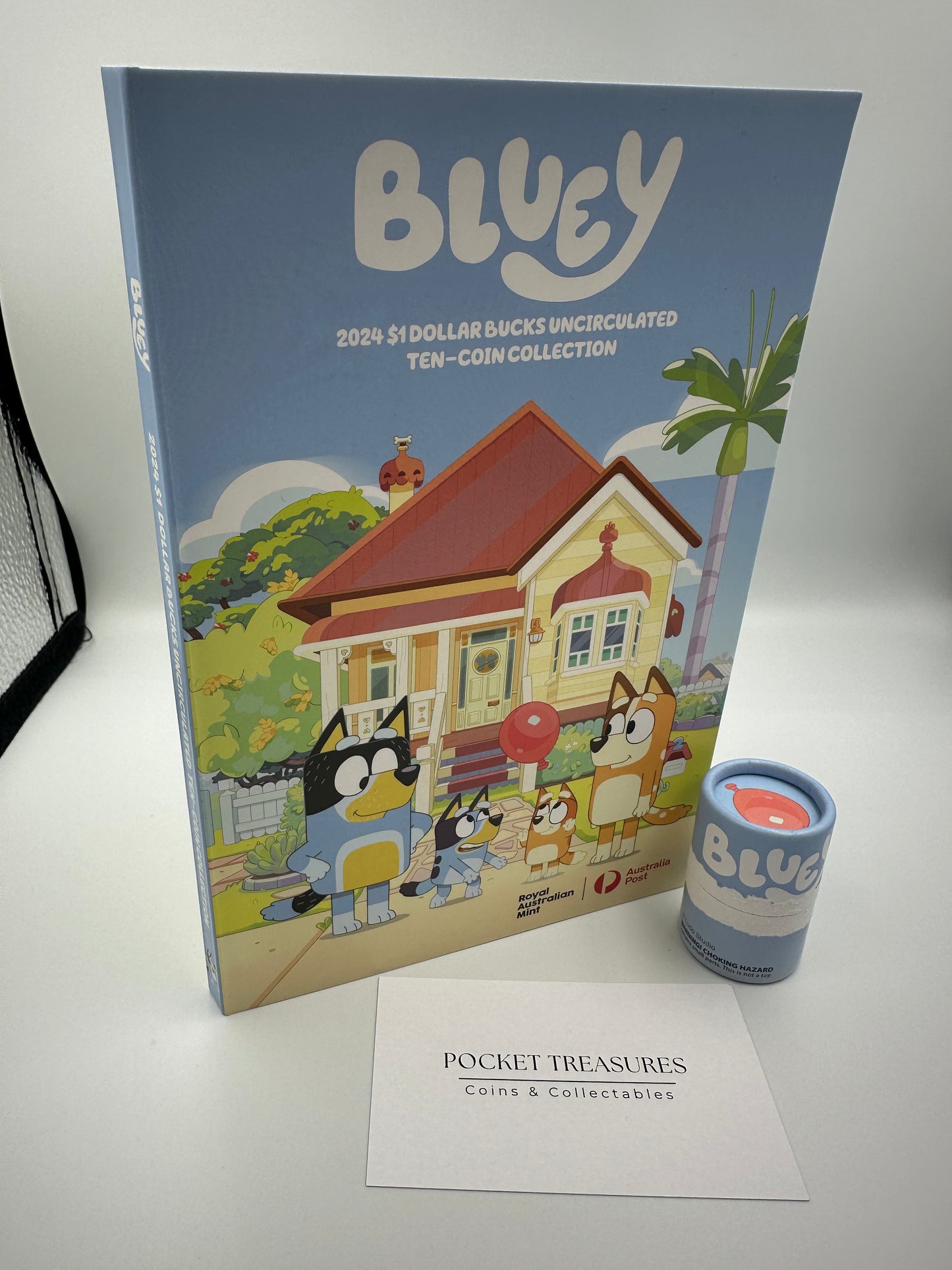 2024 Bluey Dollarbucks $1 Uncirculated Ten-Coin Collection (Folder and Tube) - OPENED