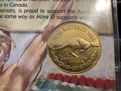 1994 Australia Mitre Ten Commonwealth Games limited edition carded Gold Medallion