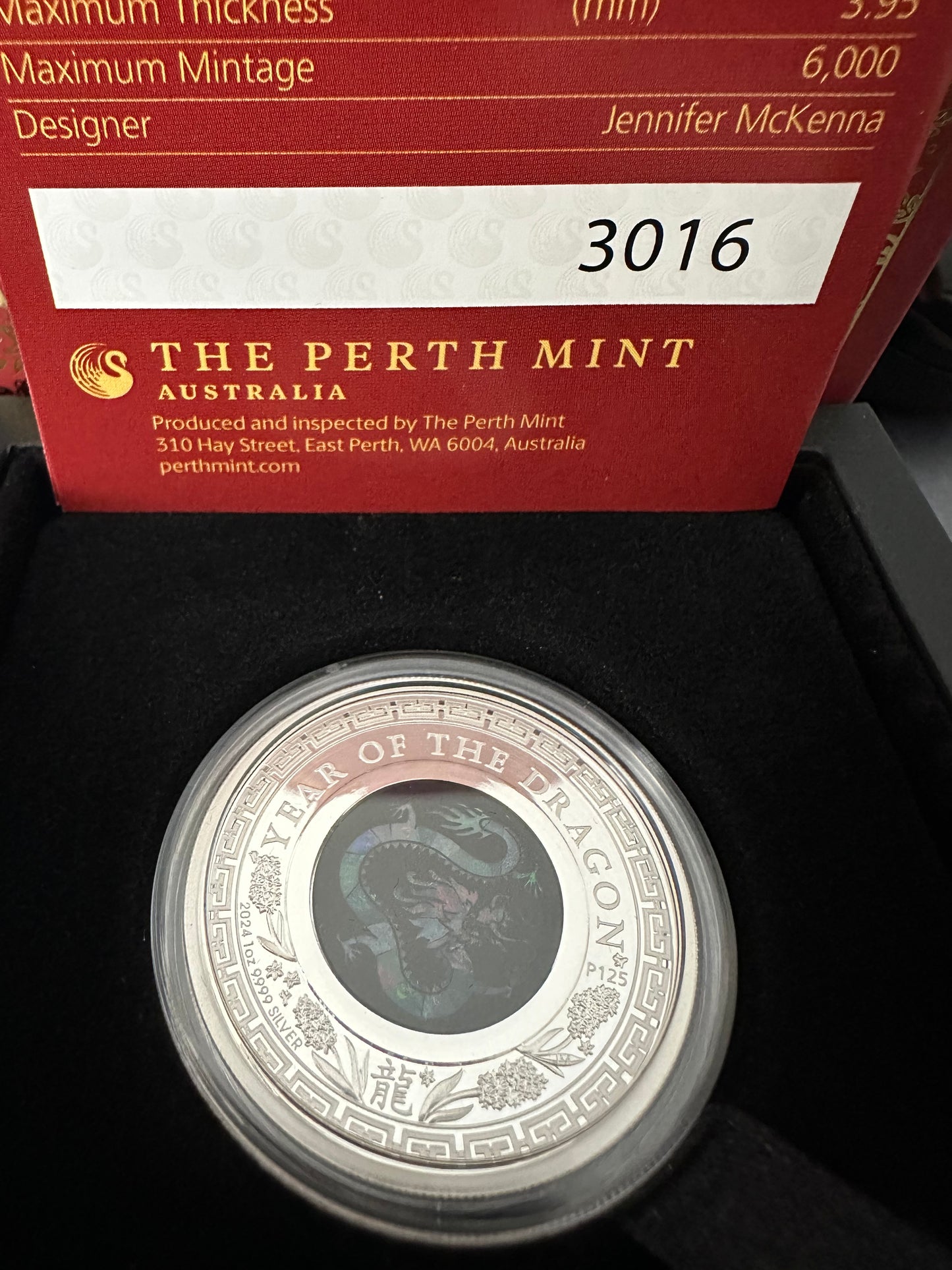 2024 Australian Opal Lunar Series Year of the Dragon 1oz Silver Proof Coin