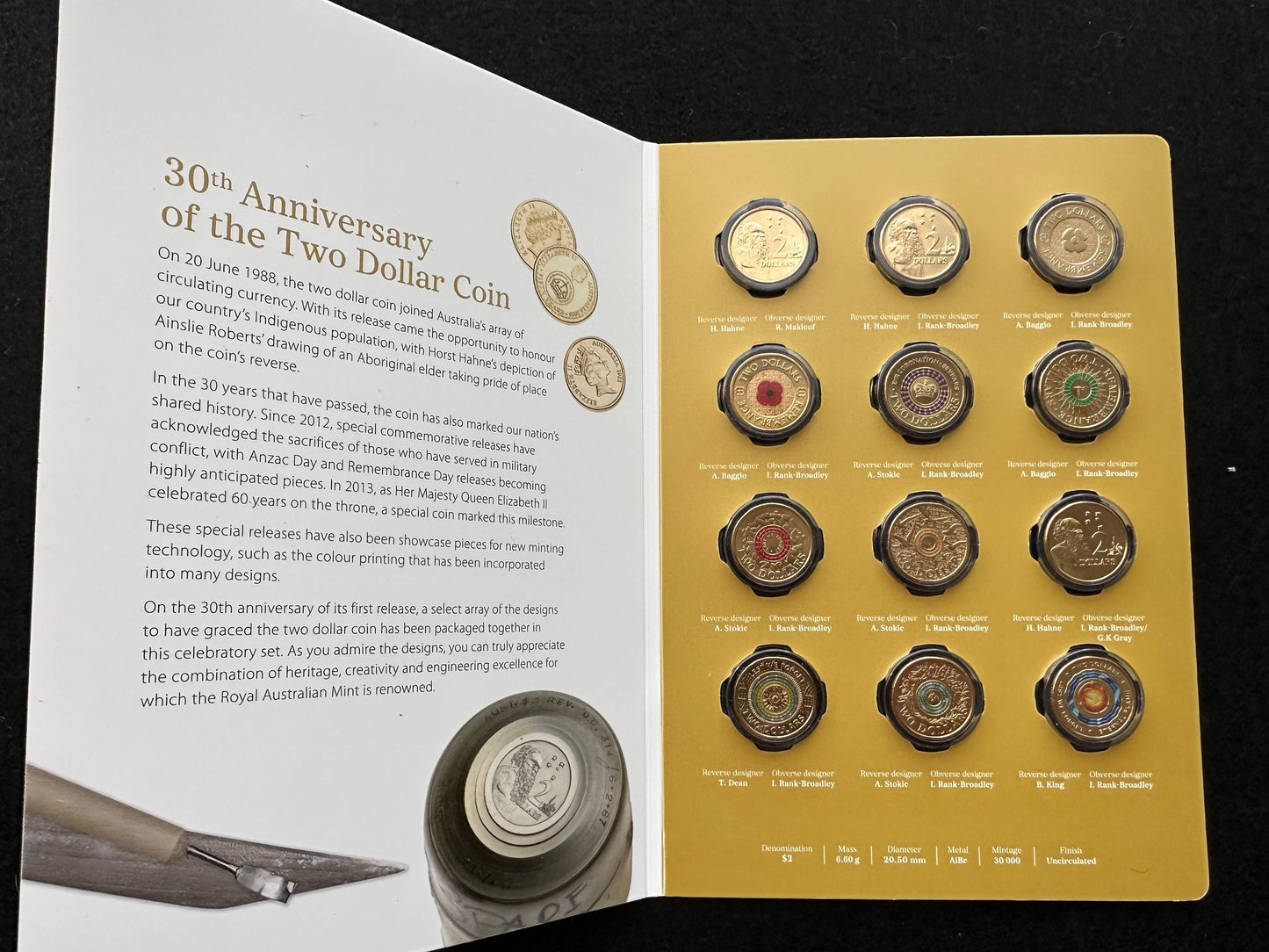 2018 30th Anniversary of the Two Dollar ($2) Twelve Coin Uncirculated Set