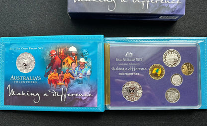 2003 Royal Australian Mint Proof Set - Australia's Volunteers Making a Difference