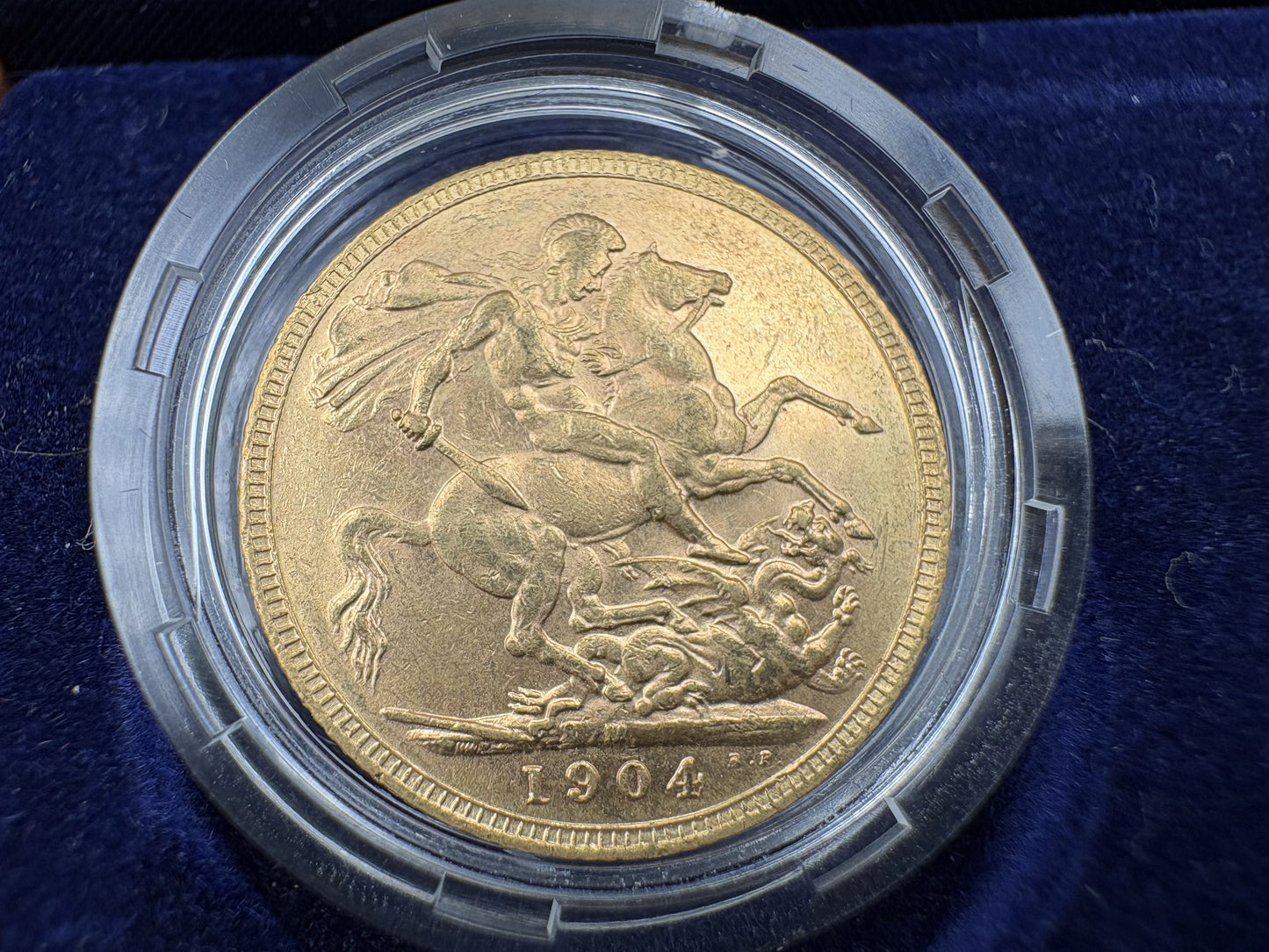 1904 George V Gold Sovereign M, P, & S Trio - Downies and Sherwood